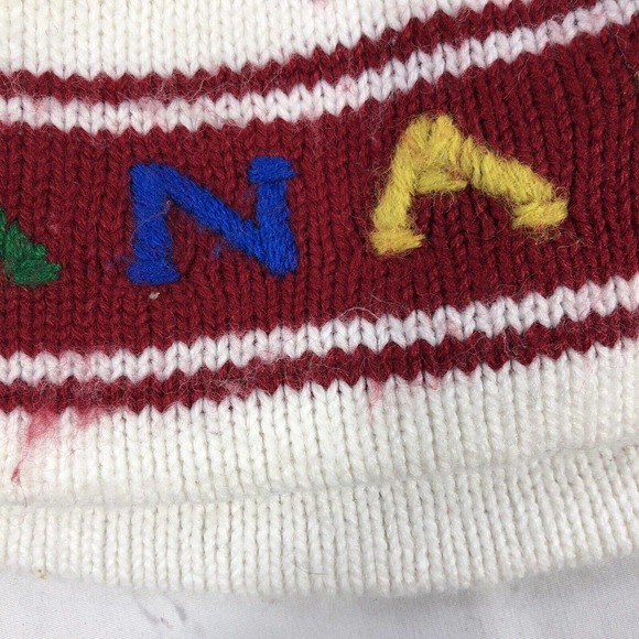 CANADA BEANIE HAT CAP WHITE ACRYLIC COTTON BLEND ONE SIZE FITS MOST MULTI COLOR - Picture 5 of 12